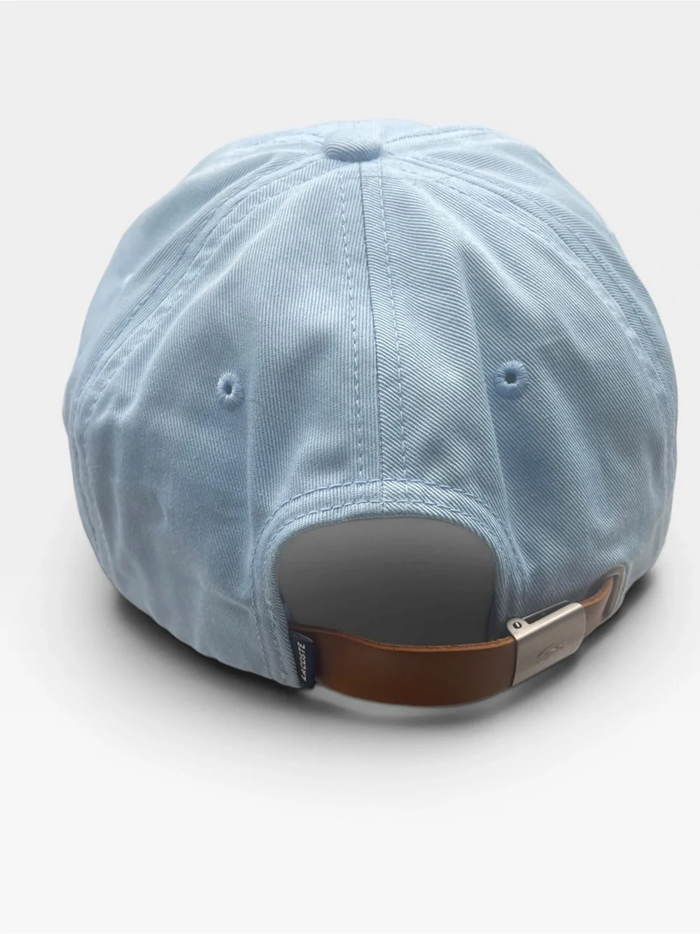 Lacoste Big Croc Embroidered Baseball Cap Light Baby Blue Dad Hat One Size